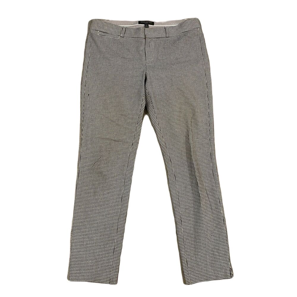 Banana Republic Casual Pants ~ Sz 4 ~ Black & White ~ Mid Rise ~ 29" Inseam